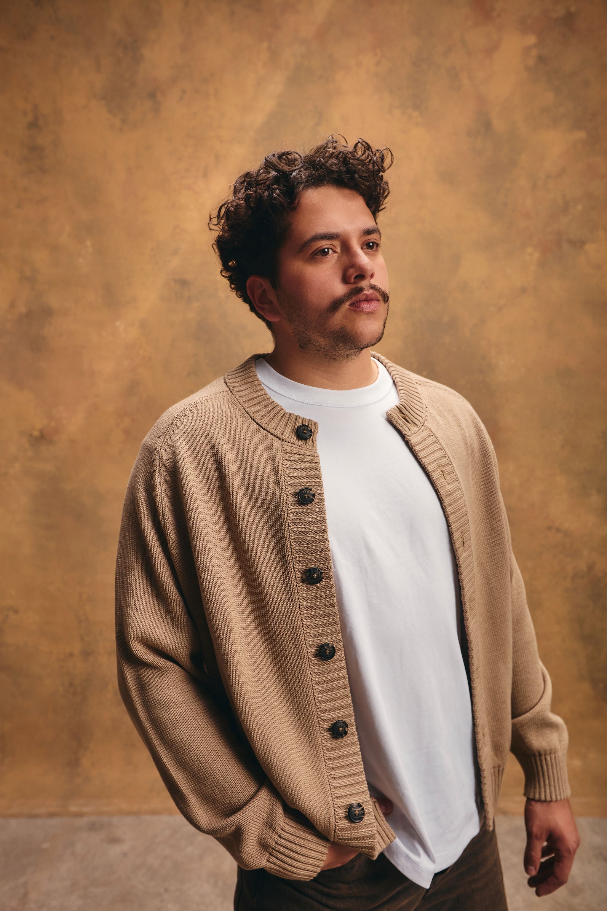 Cárdigan beige - Hombre