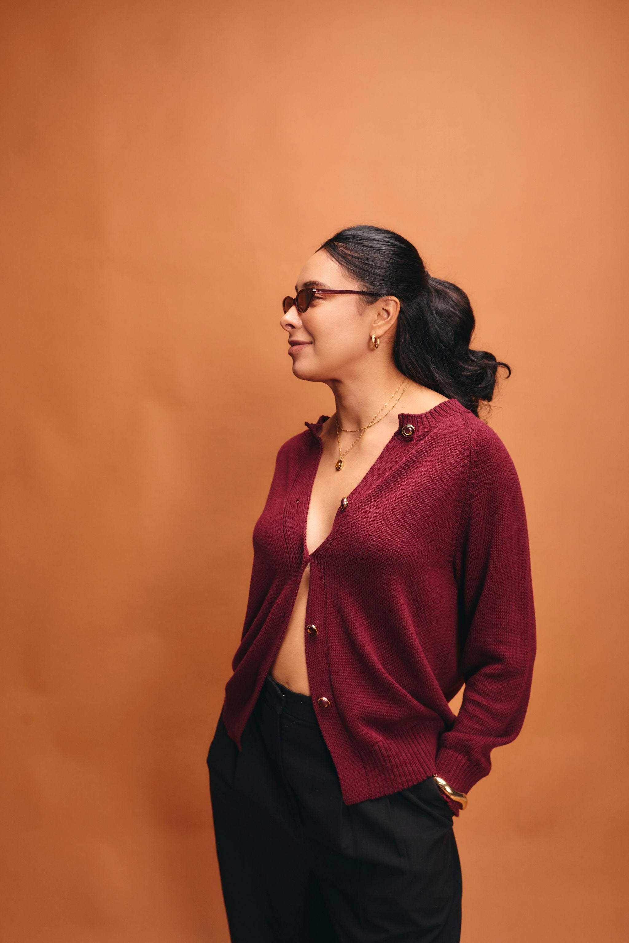 Cárdigan Silente Vino