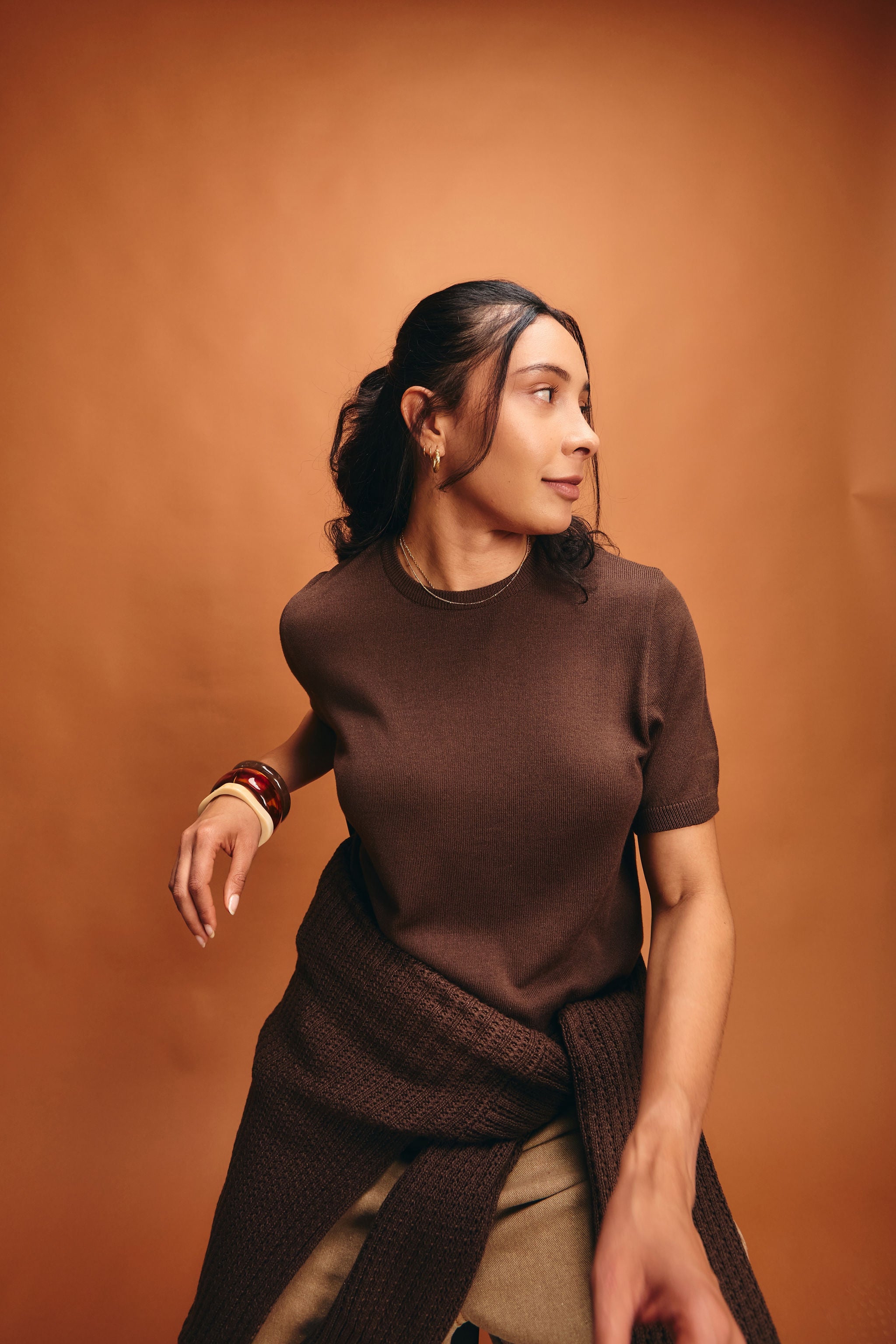 Camiseta Tejida Esencial - Mujer