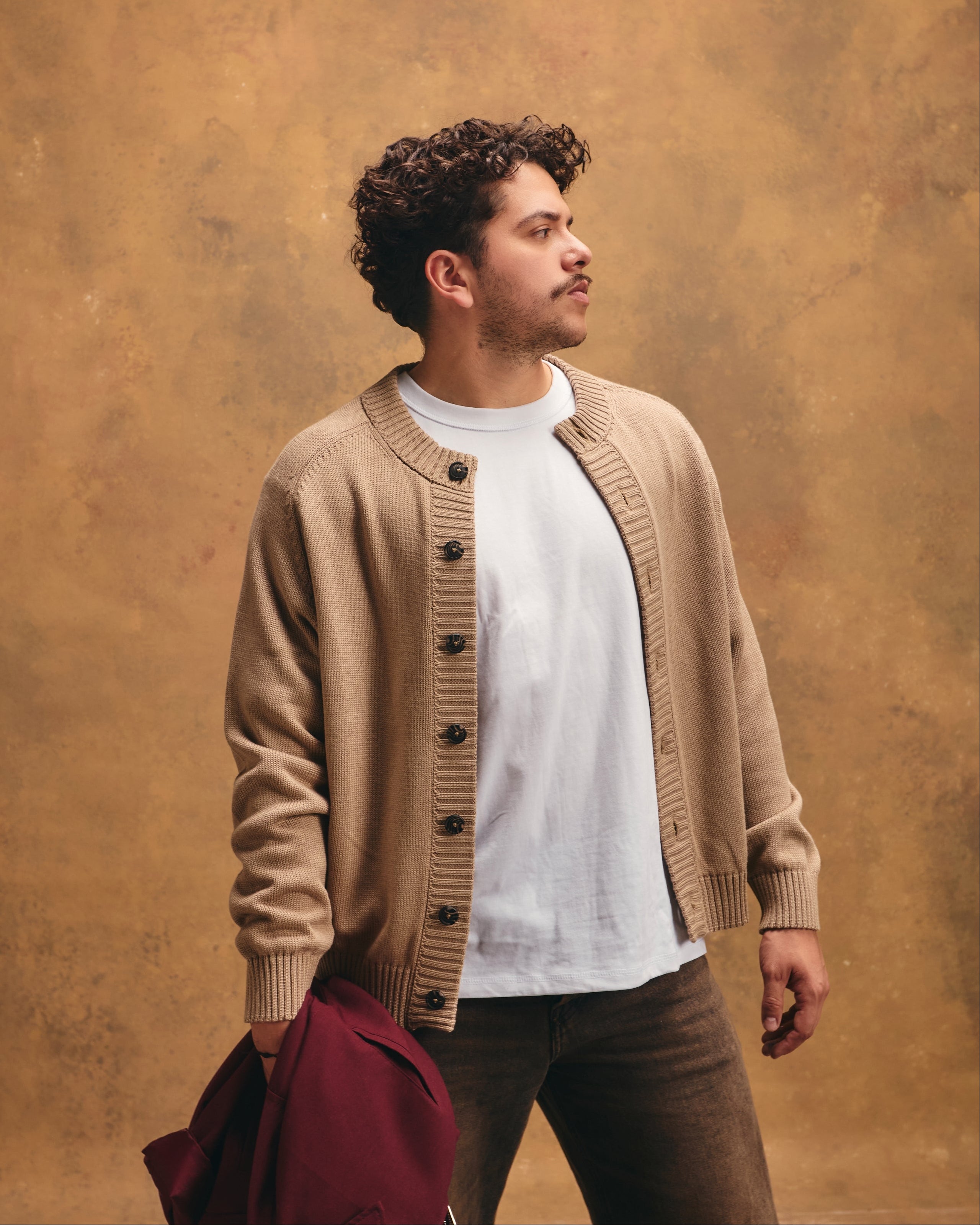 Cardigan Beige - Hombre
