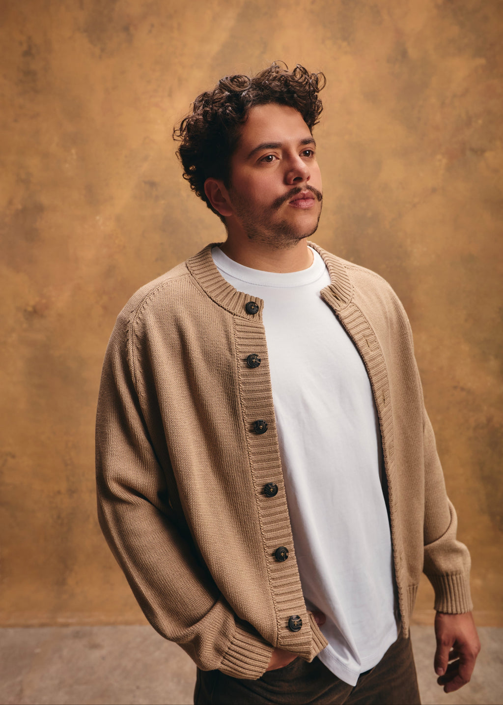 Cardigan Beige - Hombre