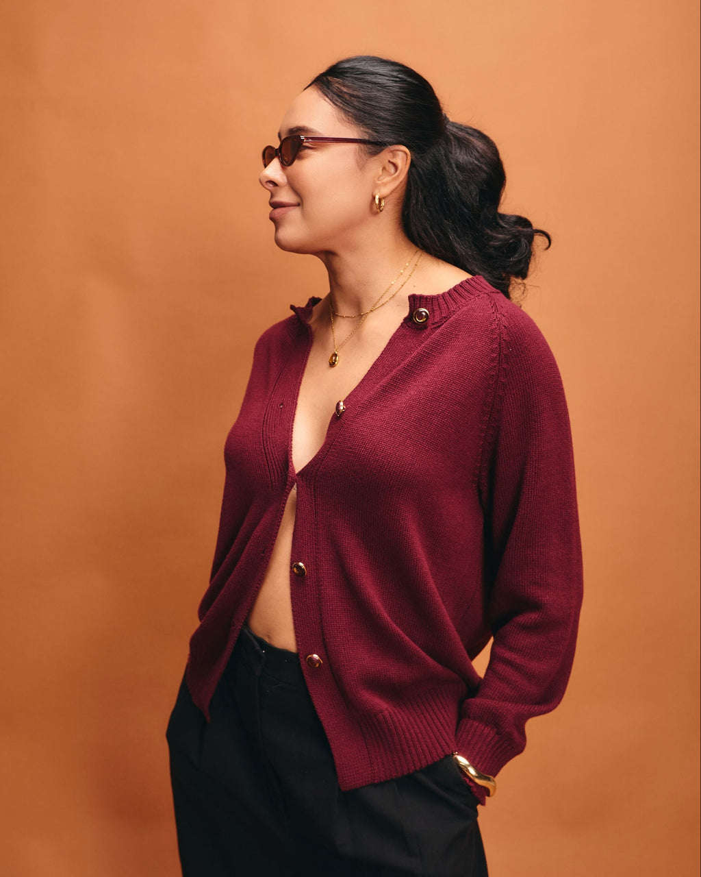 Cardigan Silente Vino