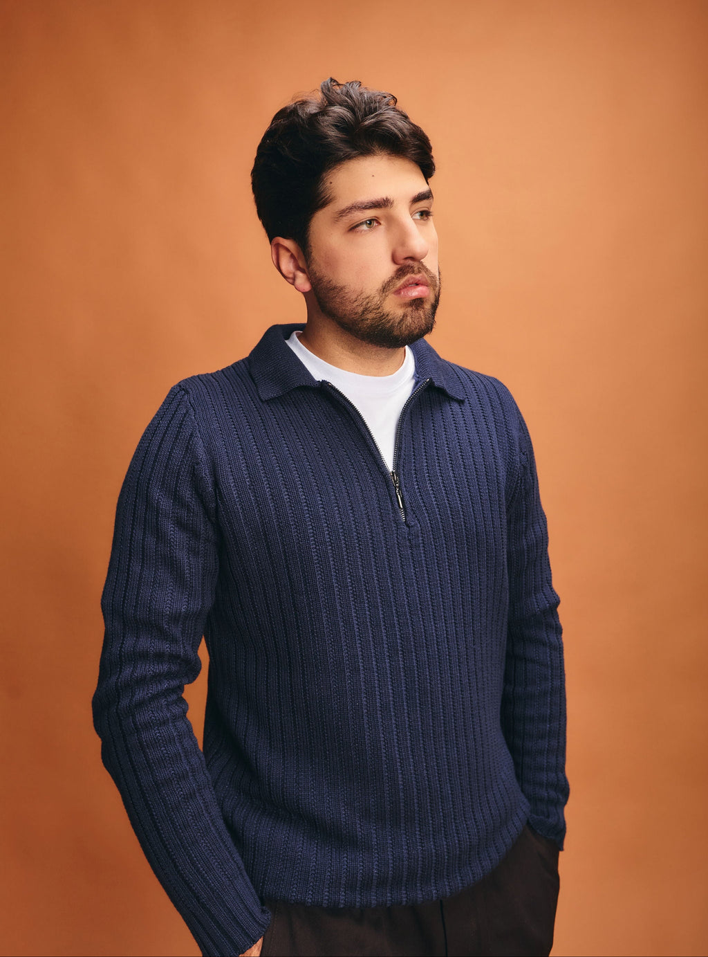 Halfzip Azul oscuro